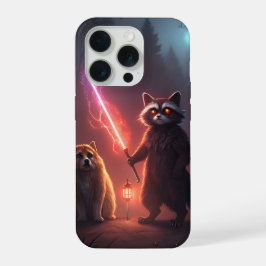 Mystical Forest Battle Animals Art iPhone 15 Pro Case