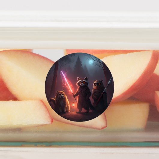 Mystical Forest Battle Animals Art Labels (Aangebracht)