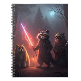 Mystical Forest Battle Animals Art Notitieboek