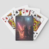 Mystical Forest Battle Animals Art Pokerkaarten (Achterkant)