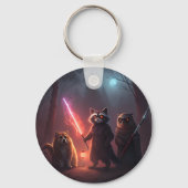 Mystical Forest Battle Animals Art Sleutelhanger (Voorkant)