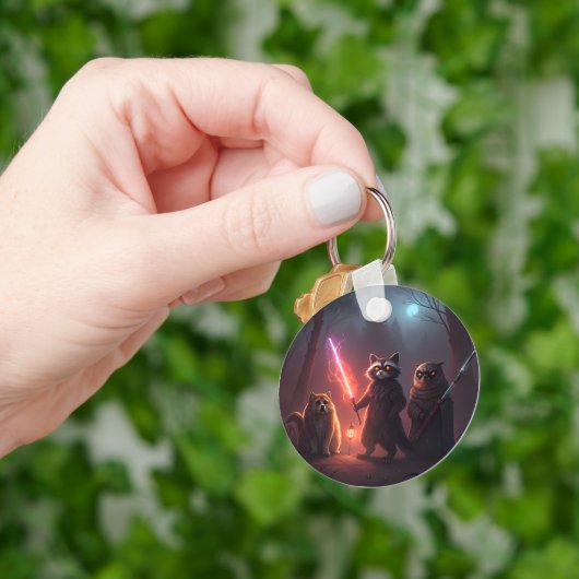 Mystical Forest Battle Animals Art Sleutelhanger (Hand)