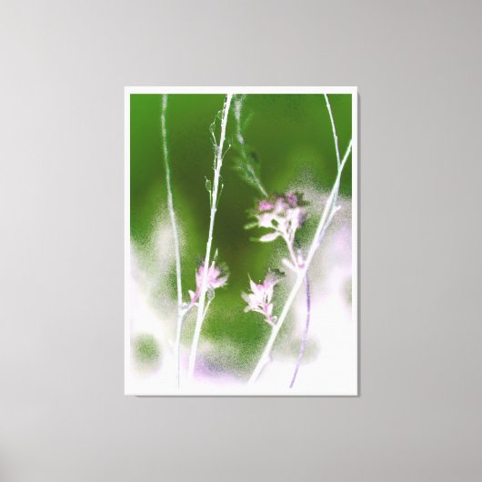 Mystical Forest Bloom – Boho Flowers & Trees Canvas Afdruk (Voorkant)