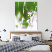Mystical Forest Bloom – Boho Flowers & Trees Canvas Afdruk (Insitu (Slaapkamer))
