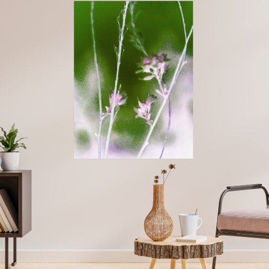 Mystical Forest Bloom – Romantic Flowers & Trees Poster (Woonkamer 3)