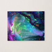 Mystical Forest Celestial Blue Night Sky Legpuzzel (Horizontaal)