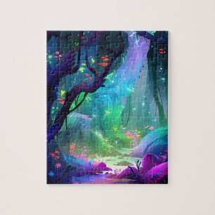 Mystical Forest Celestial Blue Night Sky Legpuzzel