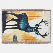 Mystical Forest Deer Deken (Voorkant)