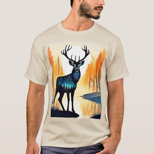 Mystical Forest Deer T-shirt (Voorkant)