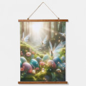 Mystical Forest Fairy Magical Spring Eggs Hangend Wandkleed (Voorkant)