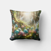 Mystical Forest Fairy Magical Spring Eggs Kussen (Voorkant)