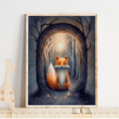 Mystical Forest Fox Animal Print | Fox afdrukken