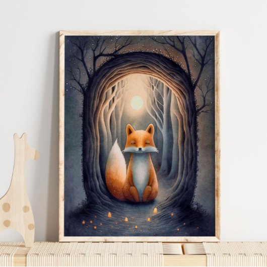 Mystical Forest Fox Animal Print | Fox afdrukken