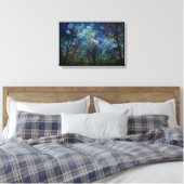 Mystical Forest Natuur Stars Celestial 12x18 Canvas Afdruk (Insitu (Slaapkamer))