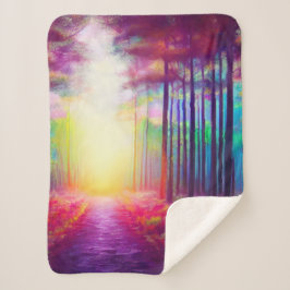 Mystical Forest Sherpa Blanket Deken