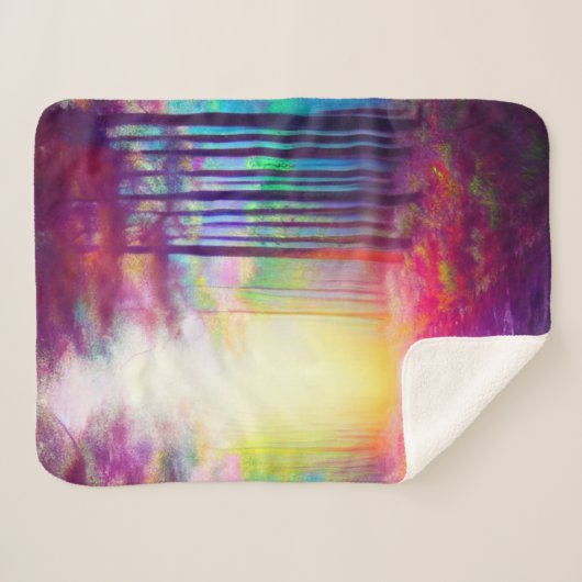 Mystical Forest Sherpa Blanket Sherpa Deken (Voorkant (horizontaal))
