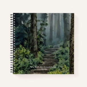Mystical Forest Woodlands Aurelius Quote Journal Notitieboek