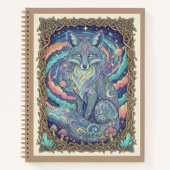 Mystical Fox Cosmic Nebula Zen tangle Journal Notitieboek (Voorkant)