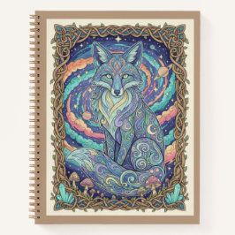 Mystical Fox Cosmic Nebula Zen tangle Journal Notitieboek