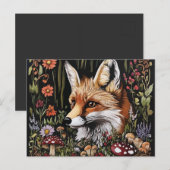 Mystical Fox in Enchanted Forest Briefkaart (Voorkant / Achterkant)