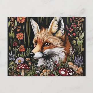 Mystical Fox in Enchanted Forest Briefkaart