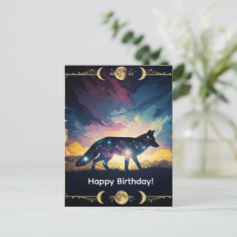 Mystical Fox Wenskaart Briefkaart