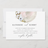 mystical full moon bohemian roze Weddenschap Kaart (Voorkant)