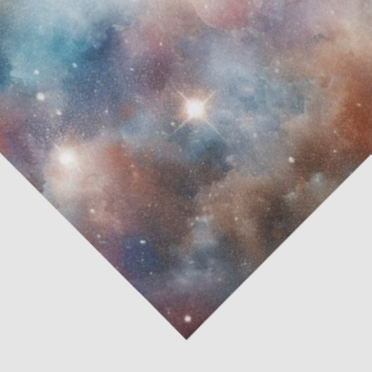 Mystical Galaxy and White Horse Fantasy Decoupage Tissuepapier (Detail)