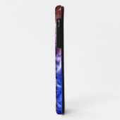 Mystical Galaxy Wolf Face met Full Moon Case-Mate iPhone Case (Achterkant/links)
