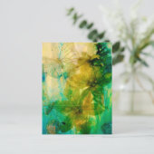 "Mystical Garden - Rays of Gold" origineel Lyrical Briefkaart (Staand voorkant)