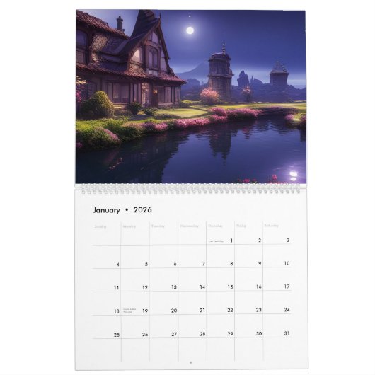 Mystical Gardens door E.J. Gold Kalender (Jan 2026)