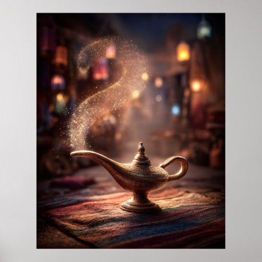 Mystical Genie Lamp Poster (Voorkant)