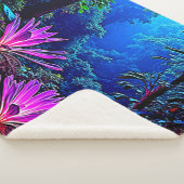 Mystical Glowing Jungle Bloom Design Sherpa Deken (3/4)