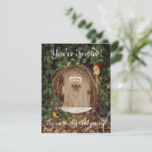 Mystical Gnome Garden Deuren Party nodigt uit Kaart (Staand voorkant)