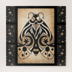 Mystical Gold Black Stars Bursts Legpuzzel