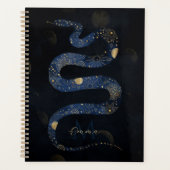 Mystical Gold Blue Serpent Galaxy Design Planner (Voorkant)