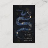 Mystical Gold Blue Serpent Galaxy Design Visitekaartje (Achterkant)
