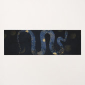 Mystical Gold Blue Serpent Galaxy Design Yogamat (Achterkant (horizontaal))
