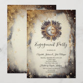 Mystical Gold Stars Moon Sun Dark Kaart (Voorkant / Achterkant)