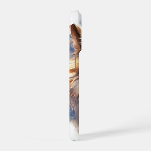 Mystical Golden Wolf iPhone 15 Pro Case iPhone Hoesje (Rechterkant)