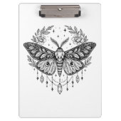 Mystical Gothic Moth Botanical Celestial Line Art Klembord (Voorkant)