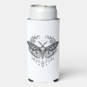 Mystical Gothic Moth Botanical Celestial Line Art  Seltzer Blikjeskoeler (Seltzer Achterkant)