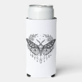 Mystical Gothic Moth Botanical Celestial Line Art  Seltzer Blikjeskoeler (Seltzer Voorkant)