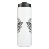 Mystical Gothic Moth Botanical Celestial Line Art Thermosbeker (Voorkant)