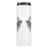 Mystical Gothic Moth Botanical Celestial Line Art Thermosbeker (Achterkant)