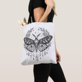 Mystical Gothic Moth Botanical Celestial Line Art  Tote Bag (Dichtbij)