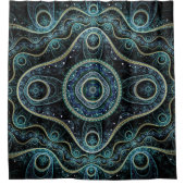 Mystical Grand Royal Julian Fractal Mandala Art Douchegordijn (Voorkant)