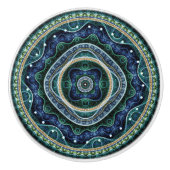 Mystical Grand Royal Julian Fractal Mandala Art Keramische Knop (Voorkant)
