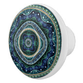 Mystical Grand Royal Julian Fractal Mandala Art Keramische Knop (Rechts)