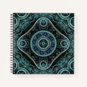 Mystical Grand Royal Julian Fractal Mandala Art Notitieboek (Voorkant)